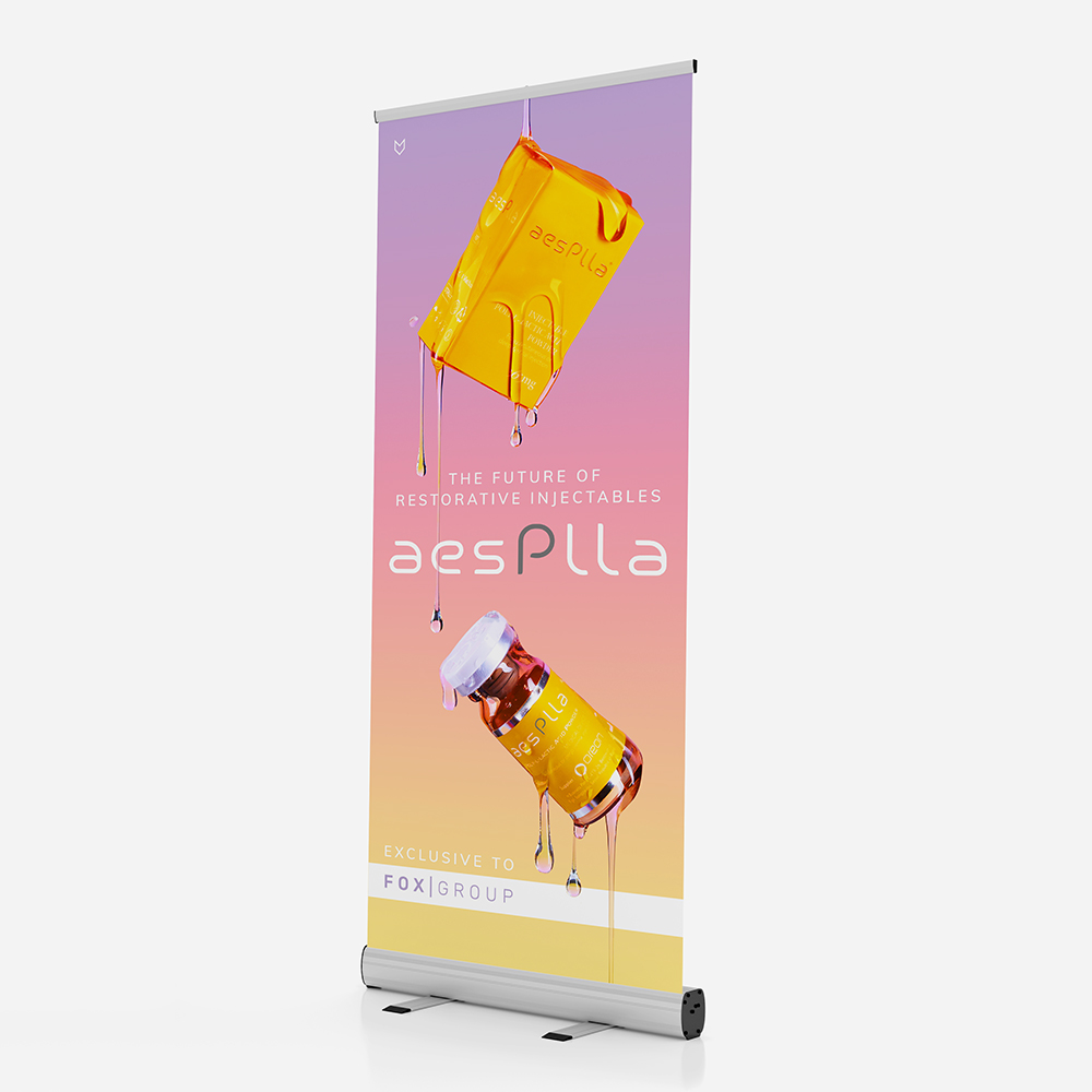 AesPlla Pull Up Banner 850x2000mm Buy AesPlla Online Fox Pharma